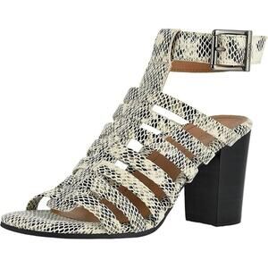 Vionic‎ Sami Python White Leather Gladiator Strappy Heel Sandals